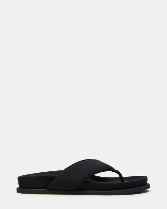 Steve Madden ZINNIA Black Women's Thong Footbed Sandal