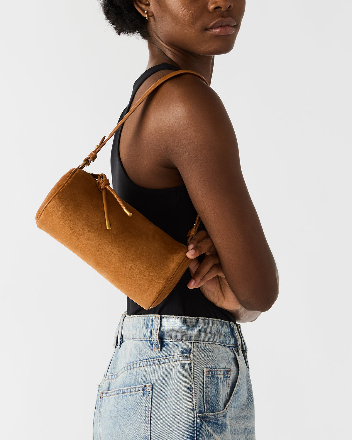 Steve Madden PRIYA Bag Tobacco Mini Barrel Shoulder Handbag