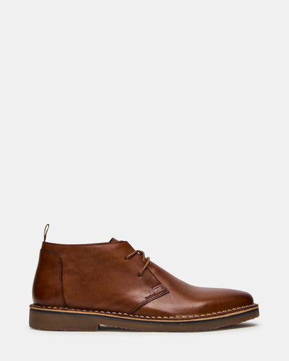 Steve Madden HARROS Tan Leather Men's Ankle Boots