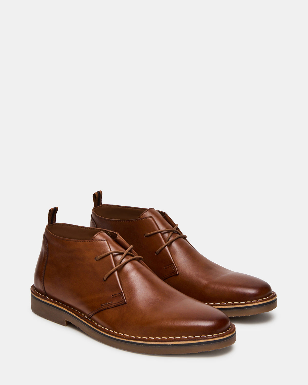 Steve Madden HARROS Tan Leather Men's Ankle Boots