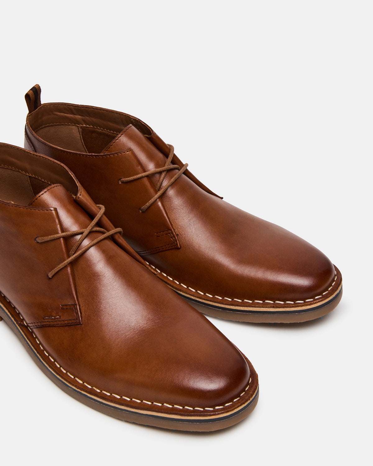 Steve Madden HARROS Tan Leather Men's Ankle Boots