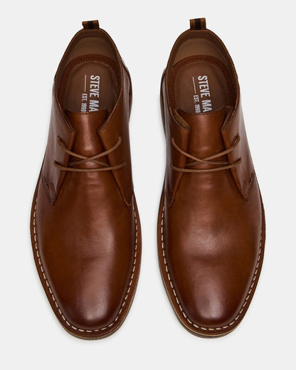 Steve Madden HARROS Tan Leather Men's Ankle Boots