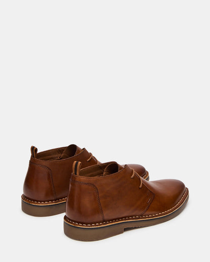 Steve Madden HARROS Tan Leather Men's Ankle Boots