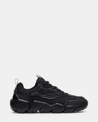 Steve Madden PACE Black Low-Top Lace-Up Men's Sneaker