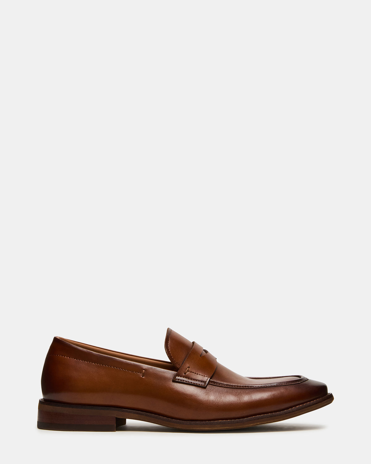 Steve Madden LIGHTNING Tan Leather Round-Toe Slip-On Men's Loafer