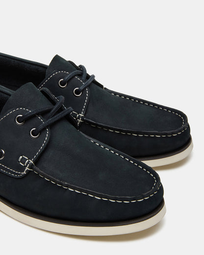 Steve Madden ZEPHYR Navy Slip-On Men's Boat Shoe Loafer