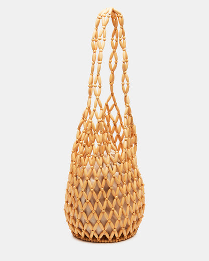 Steve Madden FIJI Natural Women's Beaded Shoulder Bag