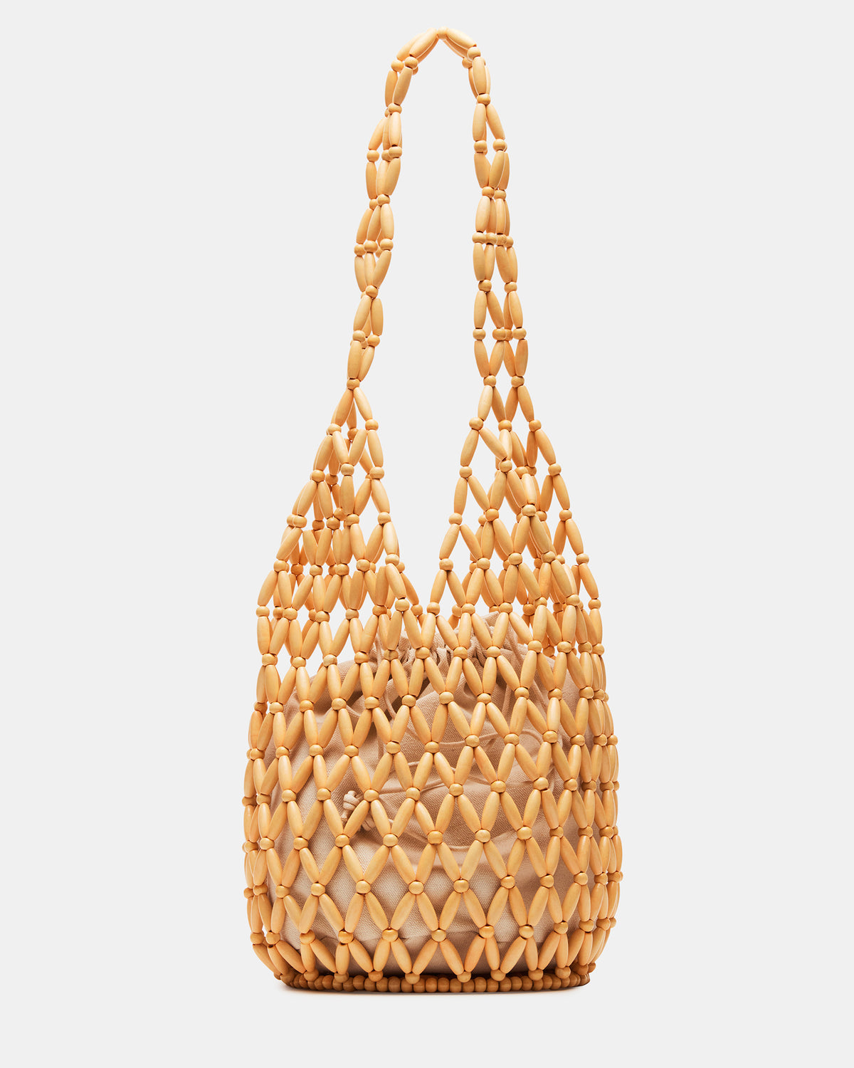 Steve Madden FIJI Natural Women's Beaded Shoulder Bag