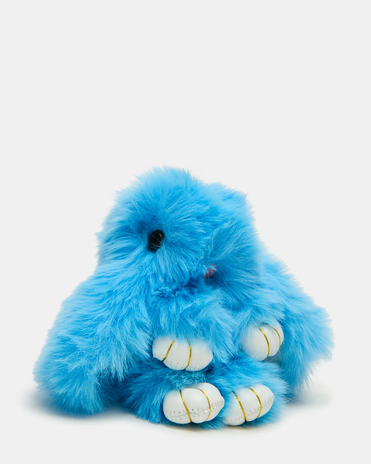 Steve Madden BUNNY BAG CHARM Blue Multi-Colored Alphabet Letter Beaded Plush Bunny Bag Charm