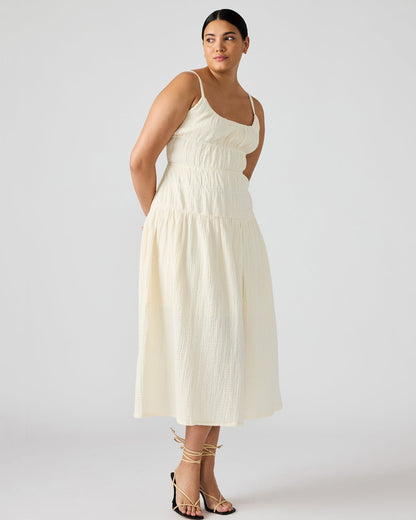 Steve Madden TOBY Ivory Maxi Flowy Bow Women's Dress