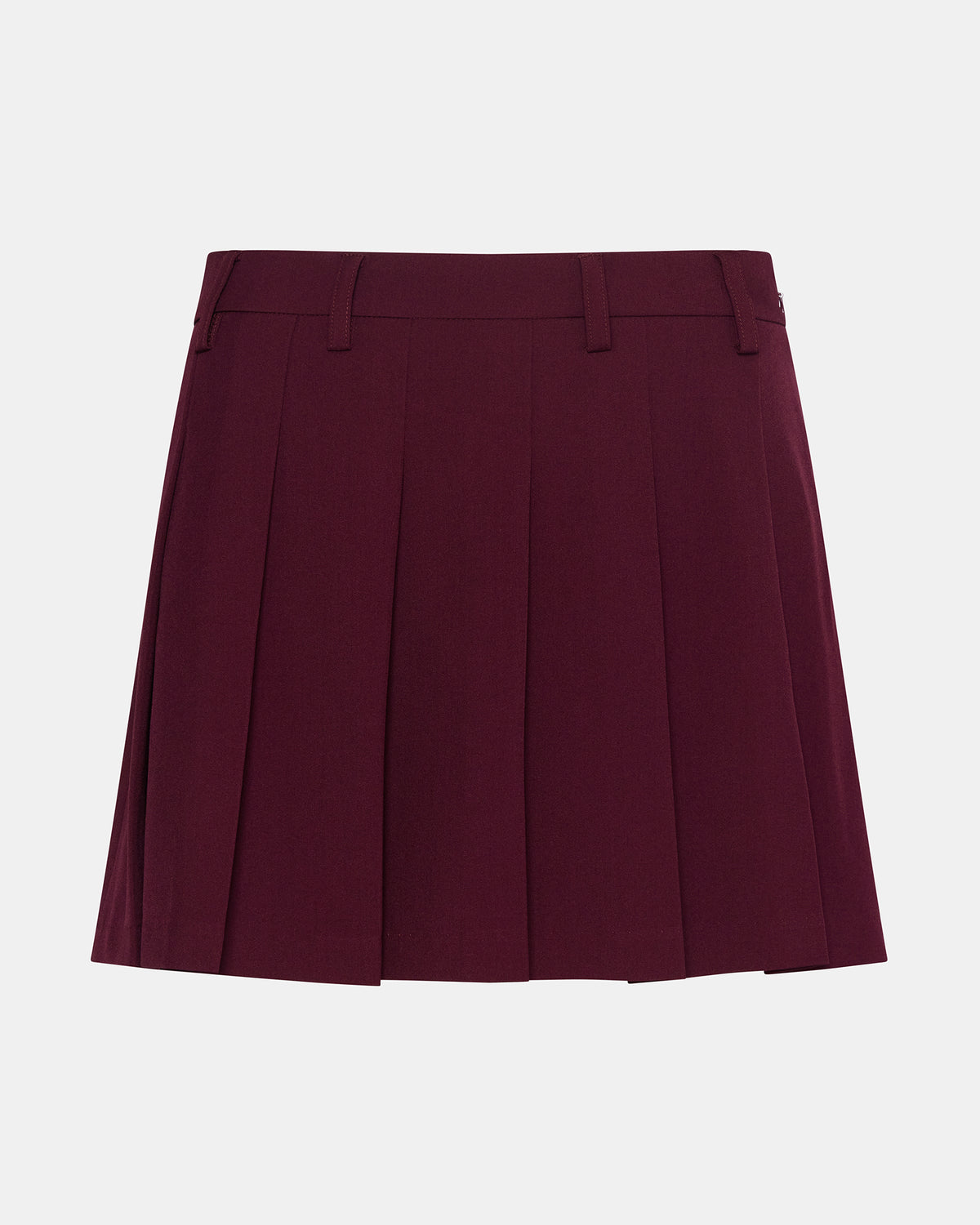 Steve Madden MARGO Wine Pleated Women's Mini Skirt