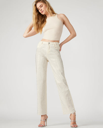 Steve Madden JESSE White Women's Rhinestone Studded Jeans