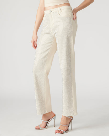 Steve Madden JESSE White Women's Rhinestone Studded Jeans