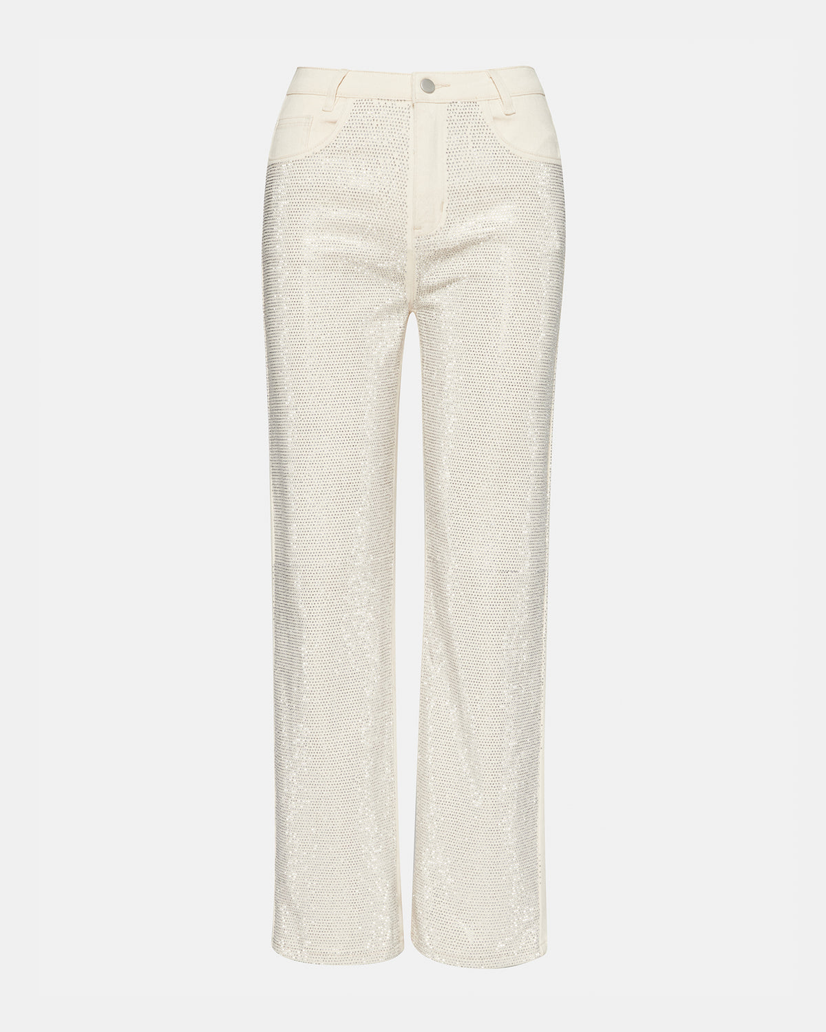 Steve Madden JESSE White Women's Rhinestone Studded Jeans