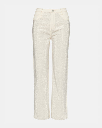 Steve Madden JESSE White Women's Rhinestone Studded Jeans