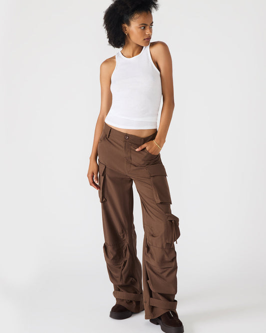 Steve Madden DUO Chocolate Women's Utility Cargo Pants