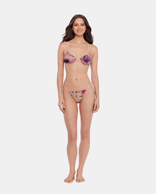 Steve Madden SUPER BLOOM MULTI BIKINI BOTTOM Pearl Floral Pattern Women's Bikini Bottom
