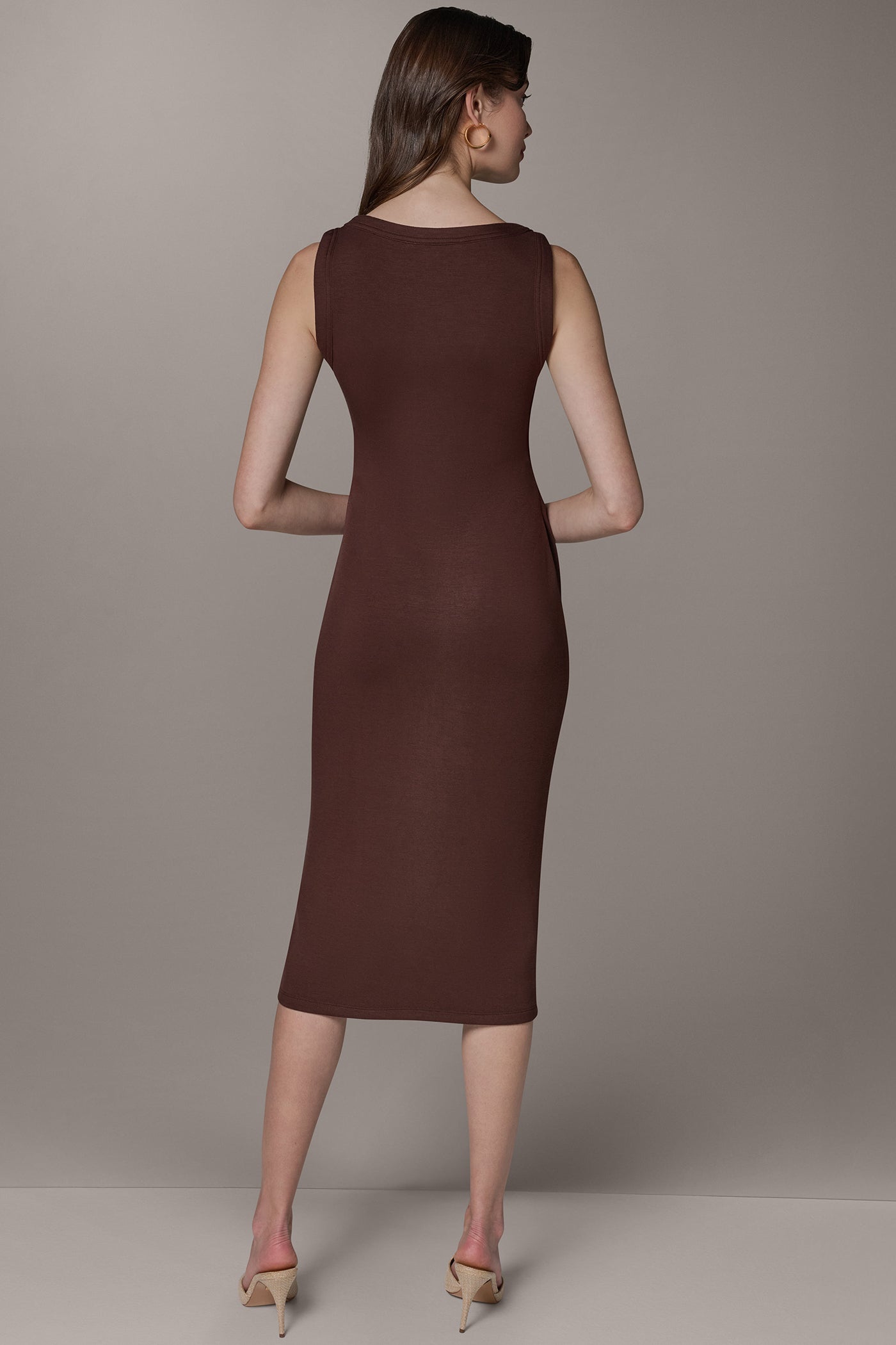 Canyon SLEEVELESS TWIST MIDI DRESS Donna Karan
