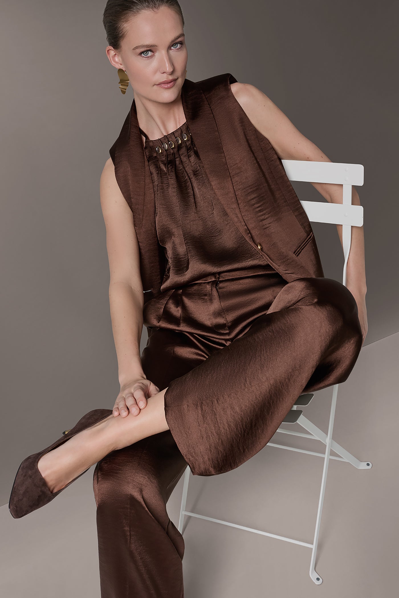 Canyon ONE BUTTON SUIT VEST Donna Karan