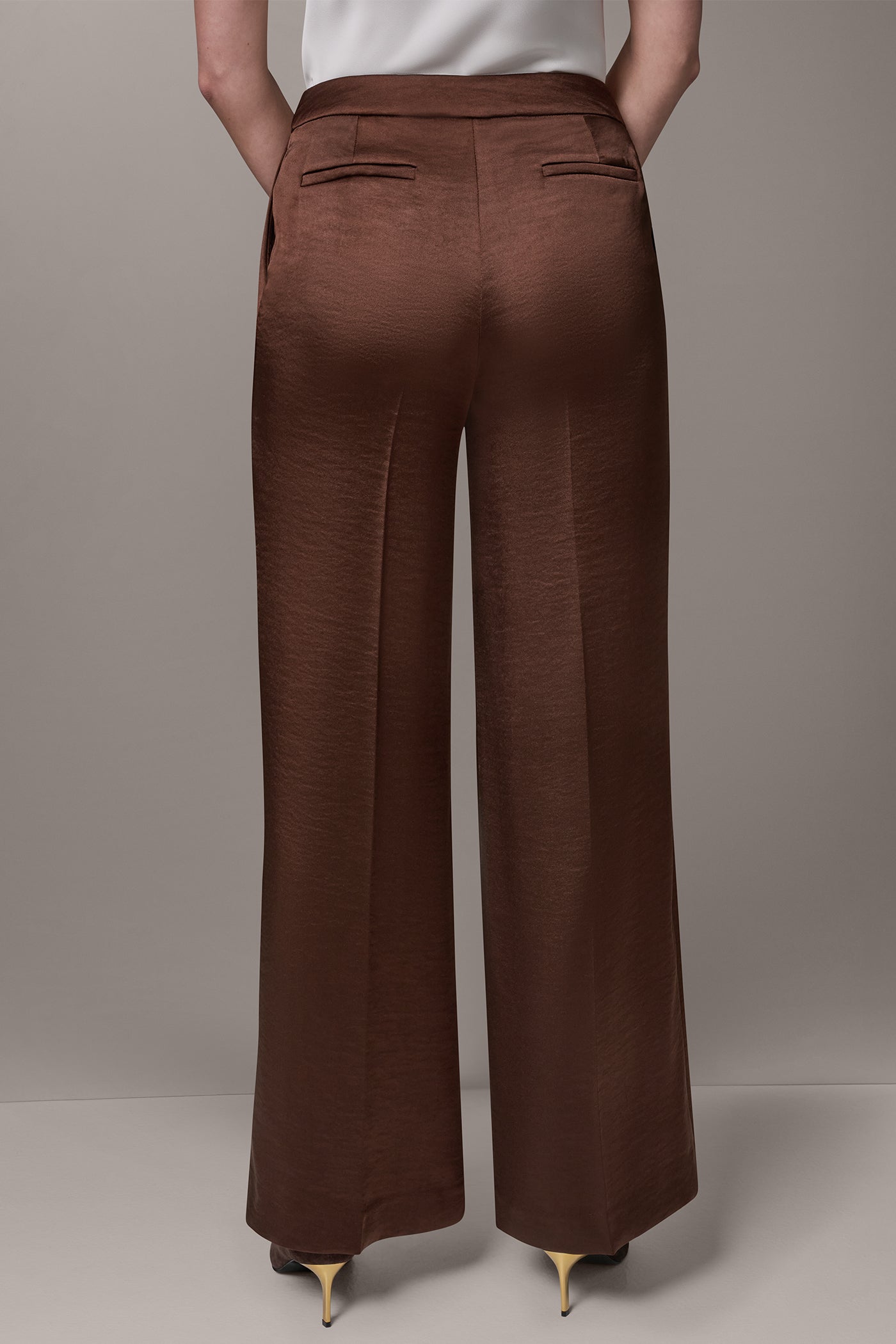 Canyon MID-RISE PLEATED WIDE-LEG PANT Donna Karan