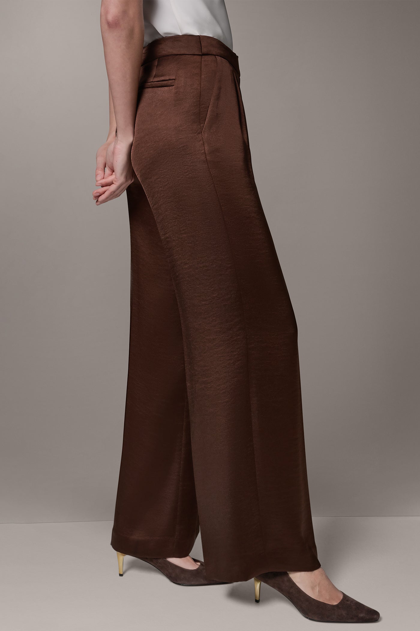 Canyon MID-RISE PLEATED WIDE-LEG PANT Donna Karan