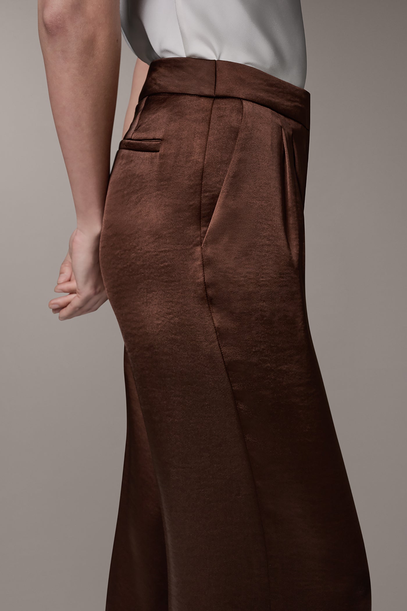 Canyon MID-RISE PLEATED WIDE-LEG PANT Donna Karan