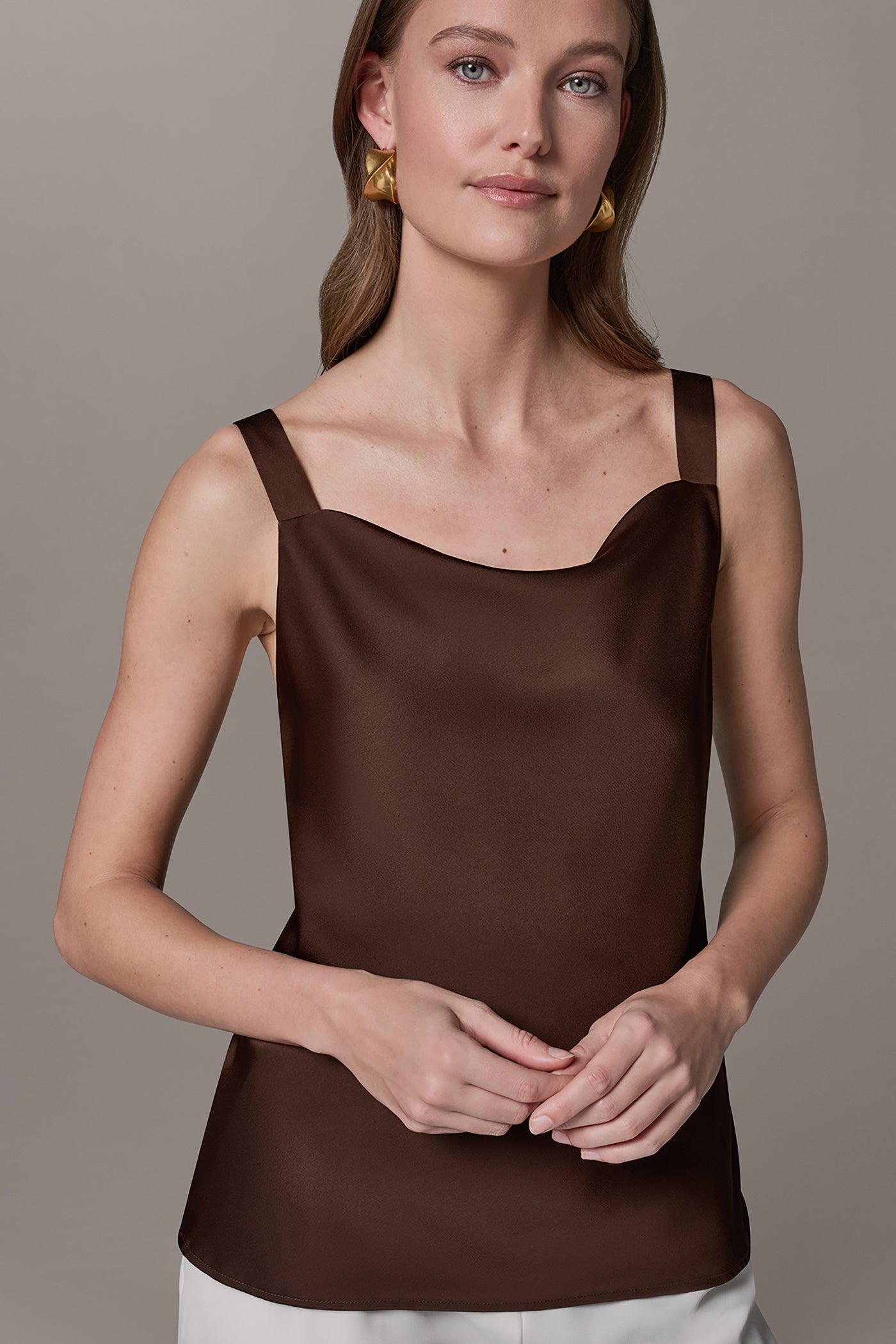 Canyon SLEEVELESS COWL NECK CAMI Donna Karan