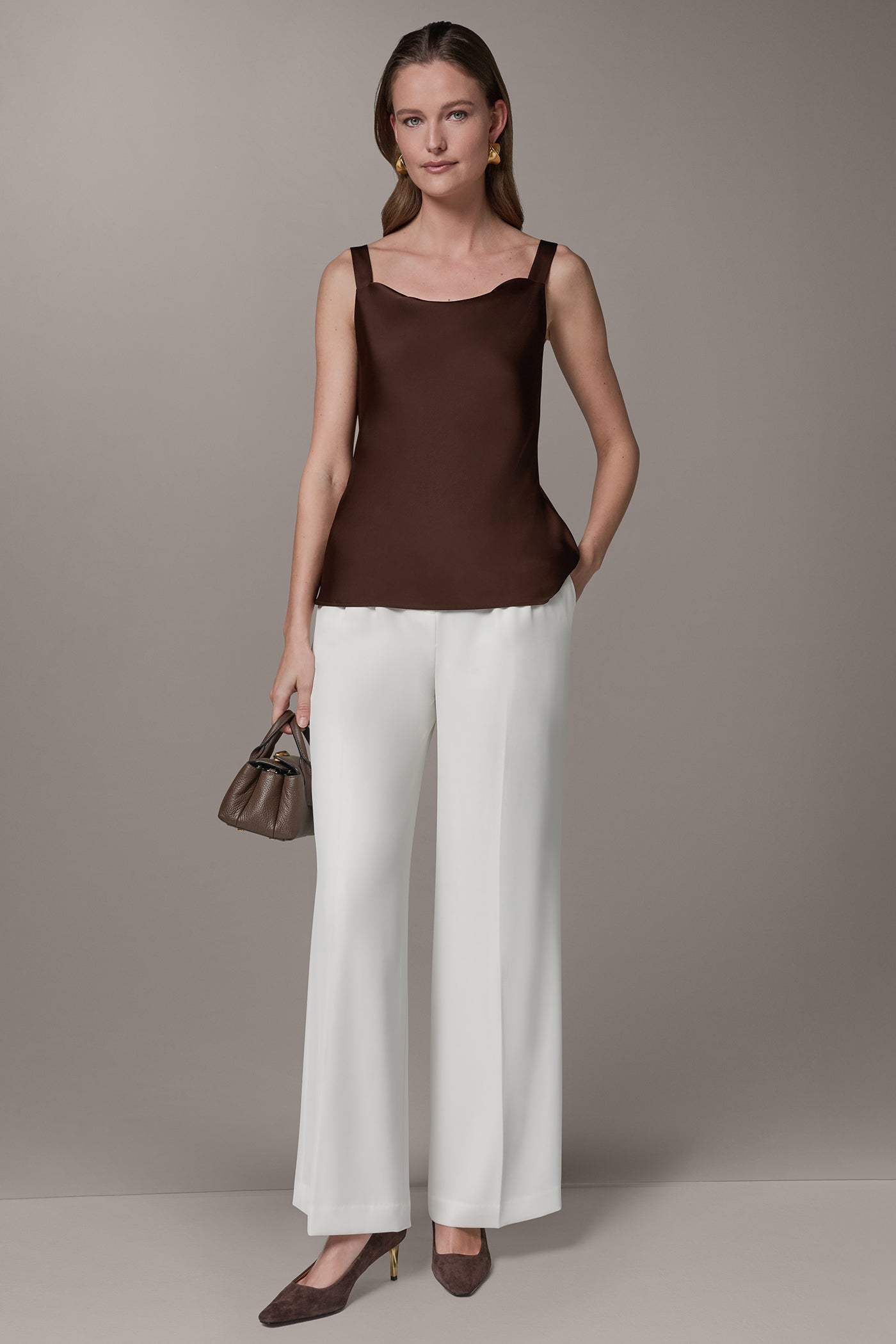 Canyon SLEEVELESS COWL NECK CAMI Donna Karan