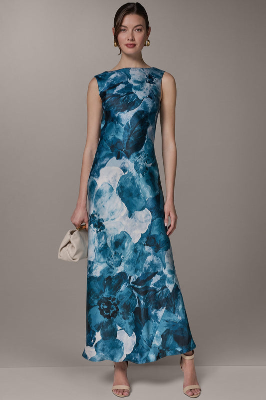 Nightfall Multi SLEEVELESS TRUMPET GOWN Donna Karan