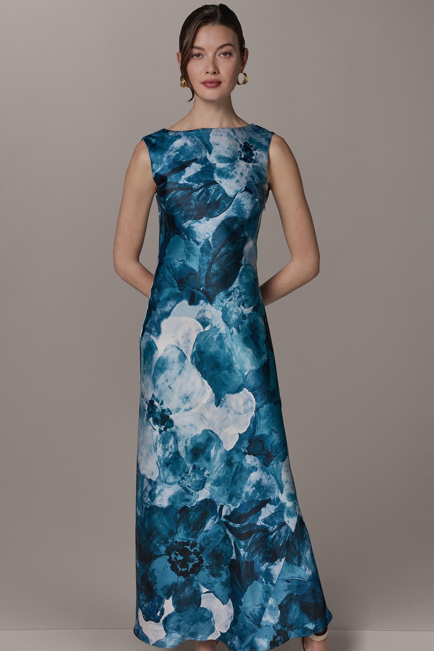 Nightfall Multi SLEEVELESS TRUMPET GOWN Donna Karan