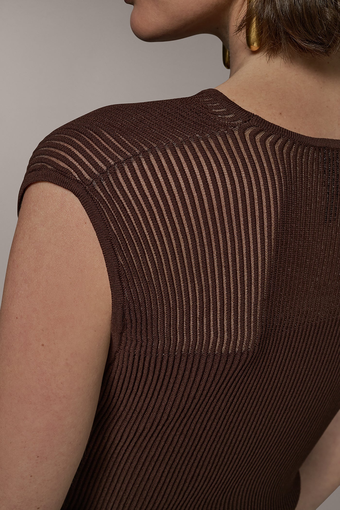 Canyon SLEEVELESS COWL NECK MIDI SWEATER DRESS Donna Karan