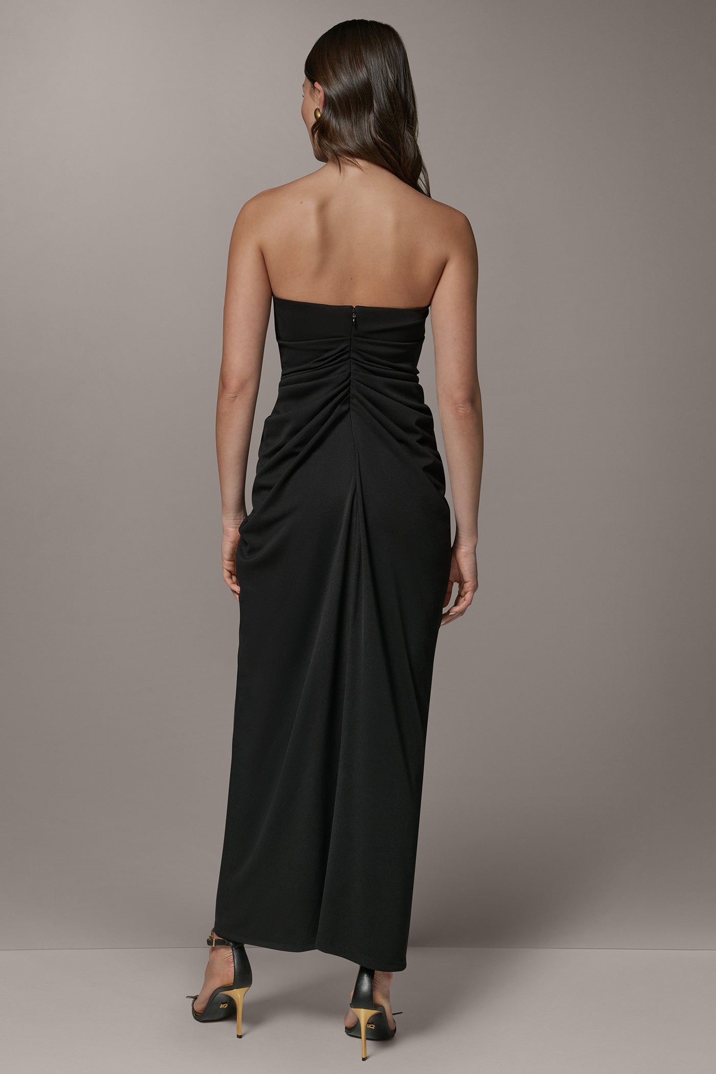 Black STRAPLESS SWEETHEART GOWN Donna Karan