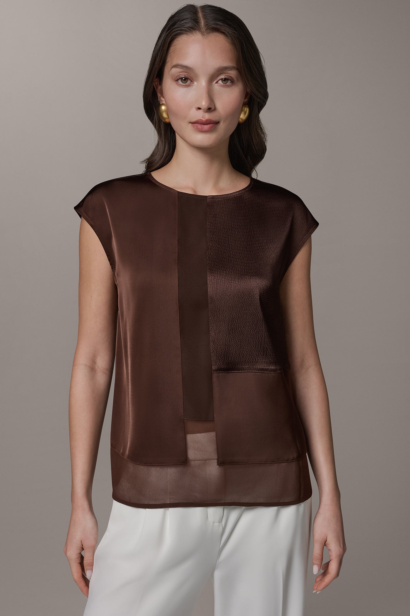 Canyon MIXED MEDIA BLOUSE Donna Karan