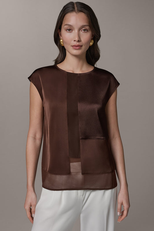 Canyon MIXED MEDIA BLOUSE Donna Karan
