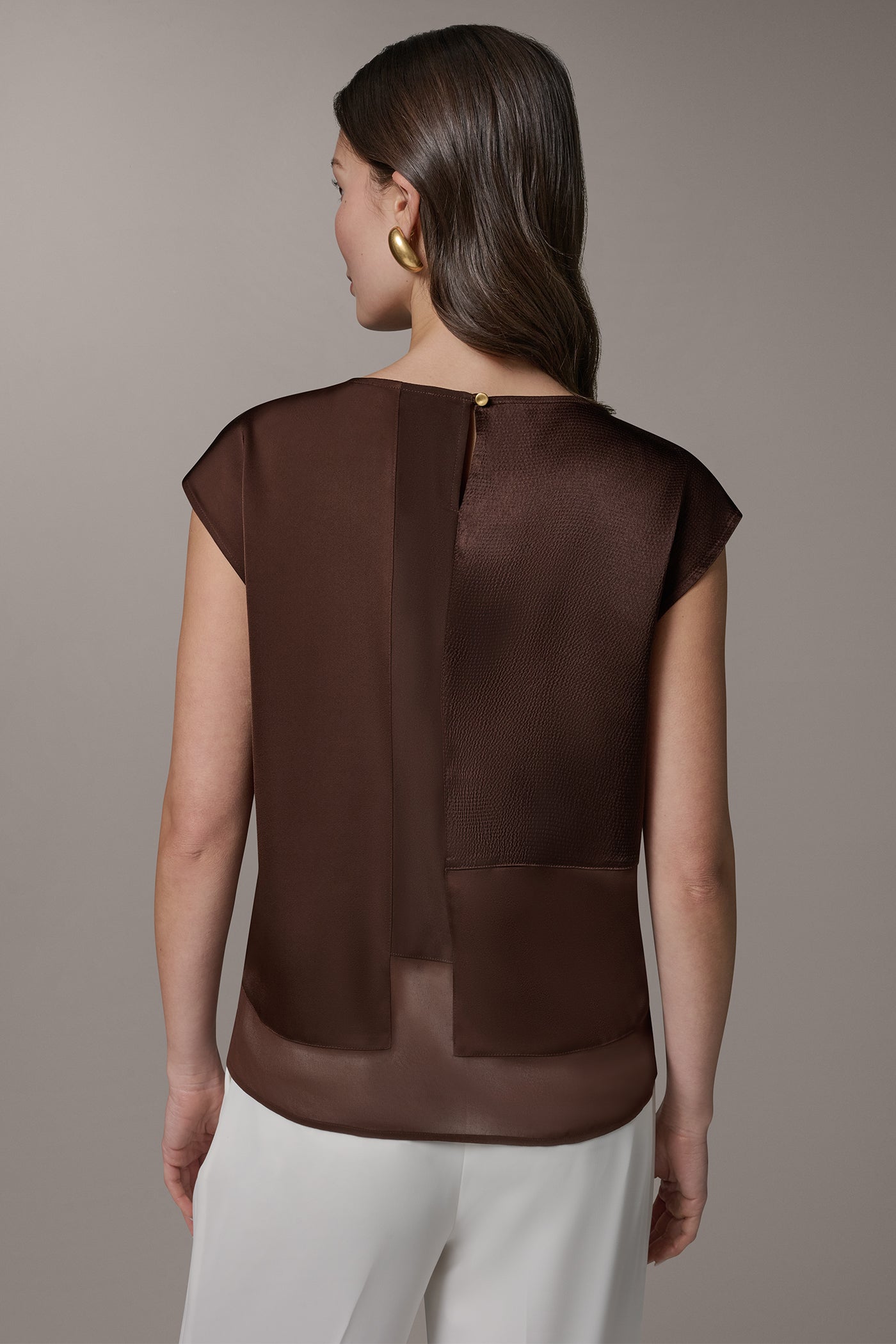 Canyon MIXED MEDIA BLOUSE Donna Karan
