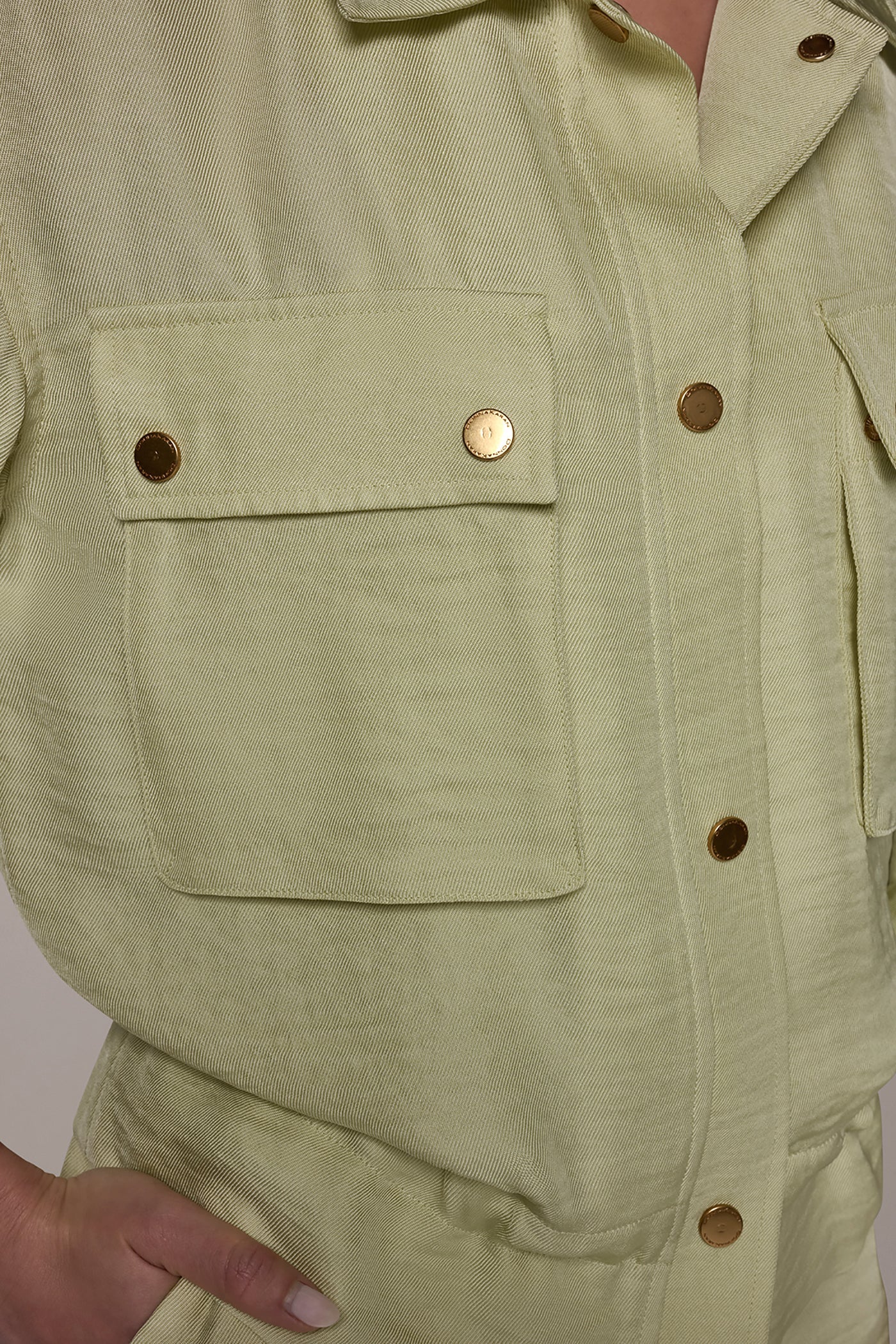 Citrus LONG SLEEVE TIE WAIST SHIRT Donna Karan