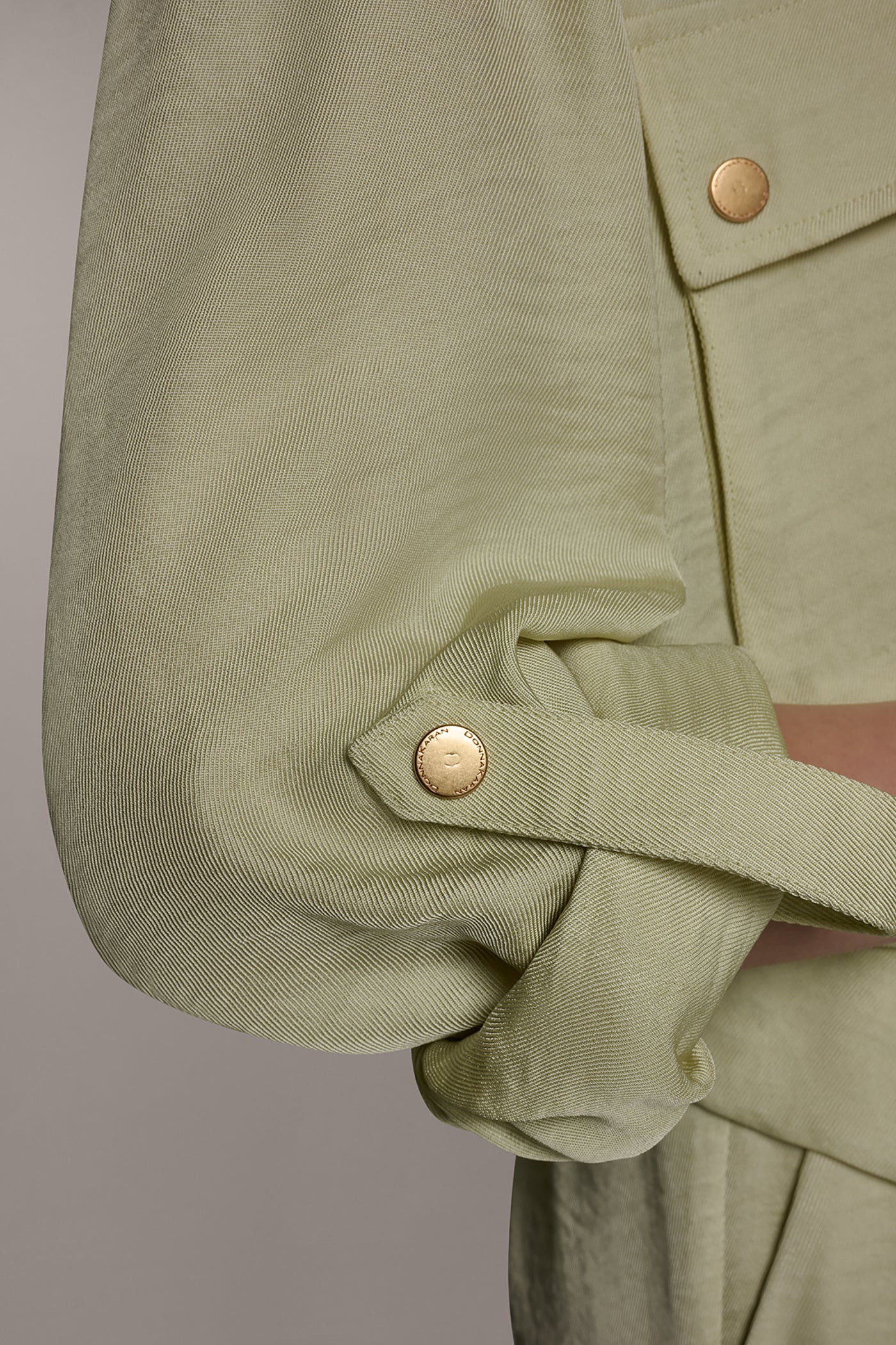 Citrus LONG SLEEVE TIE WAIST SHIRT Donna Karan