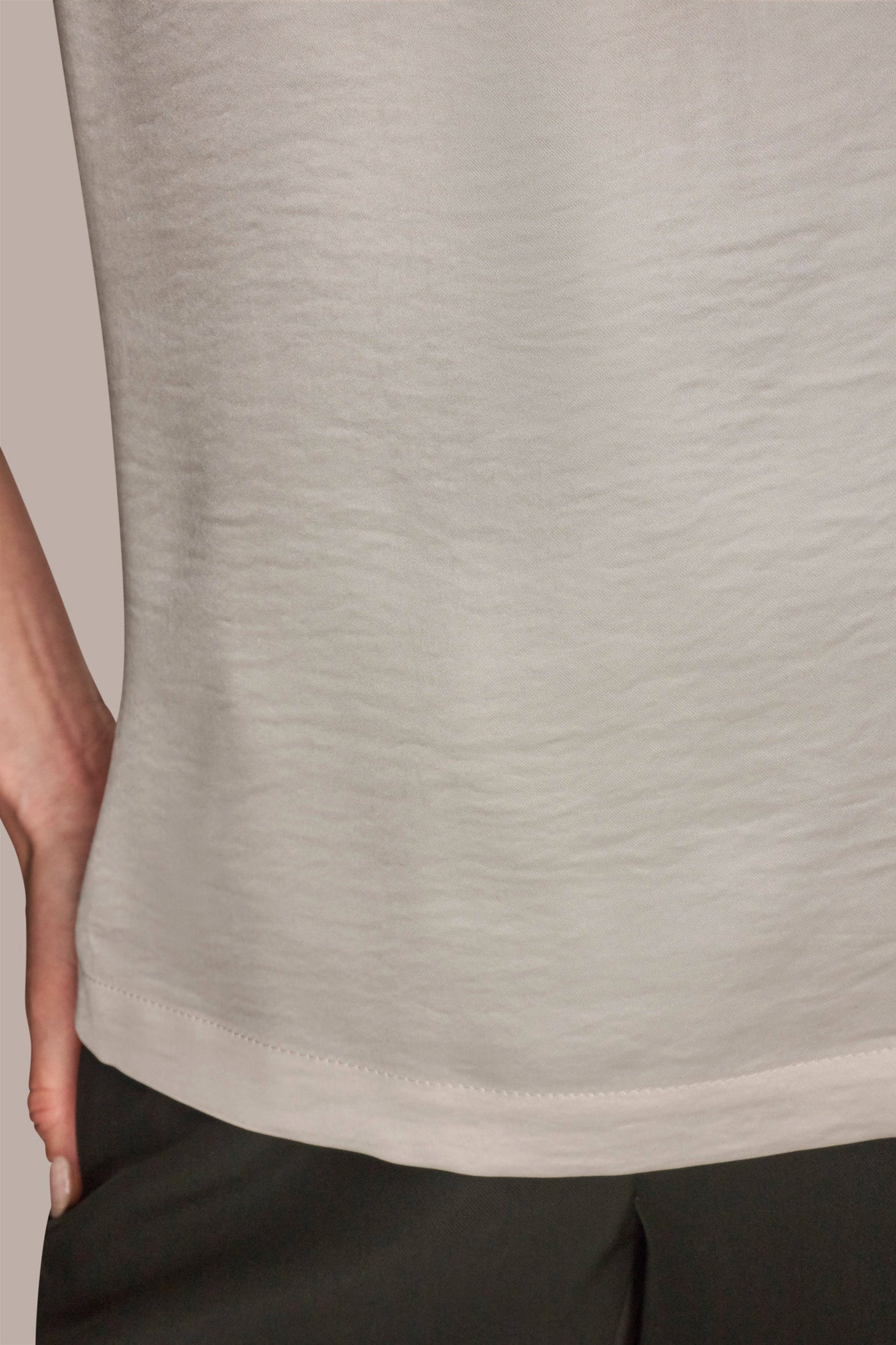 cream SCOOP NECK SHELL Donna Karan