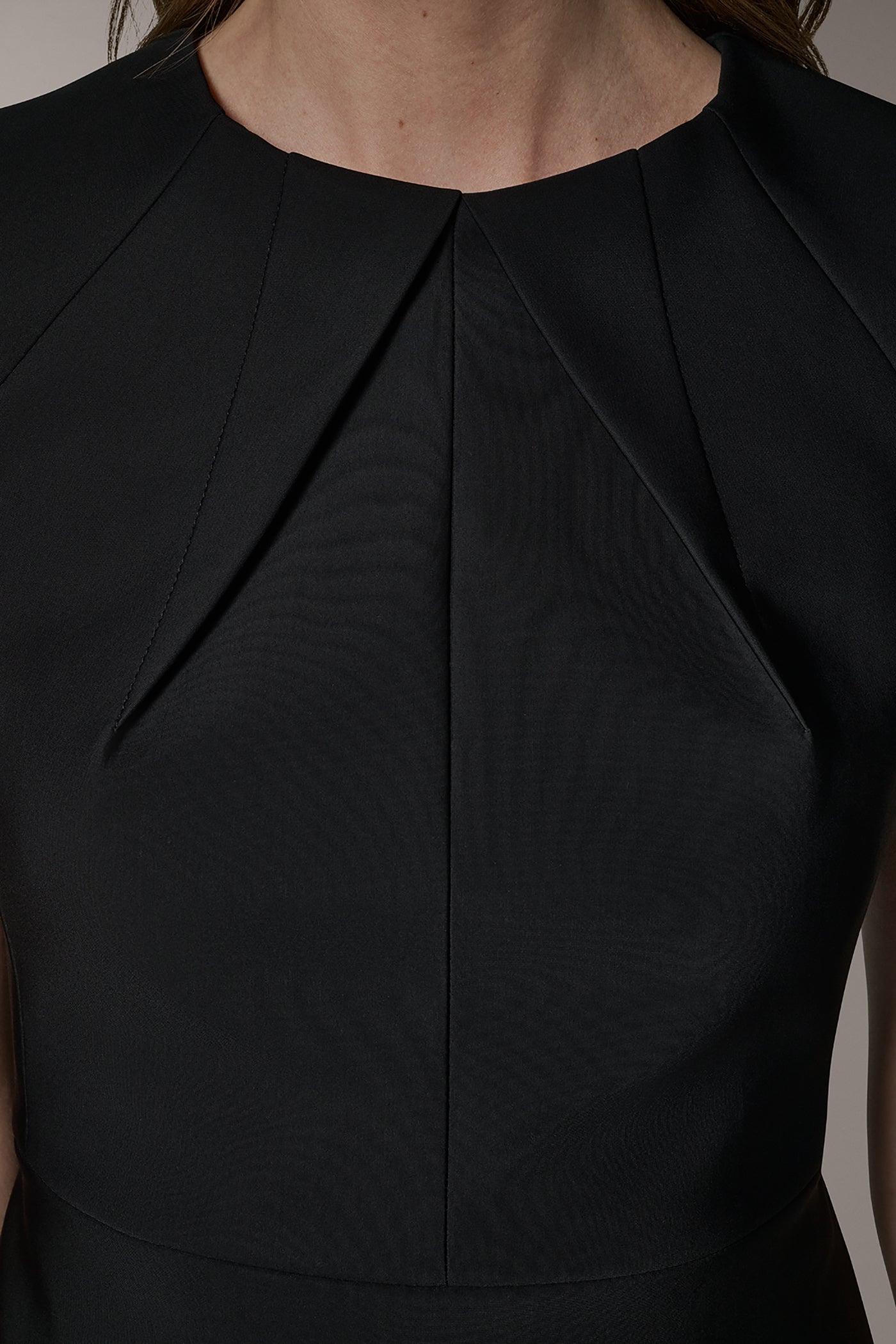 Black SHORT SLEEVE PEPLUM TOP Donna Karan