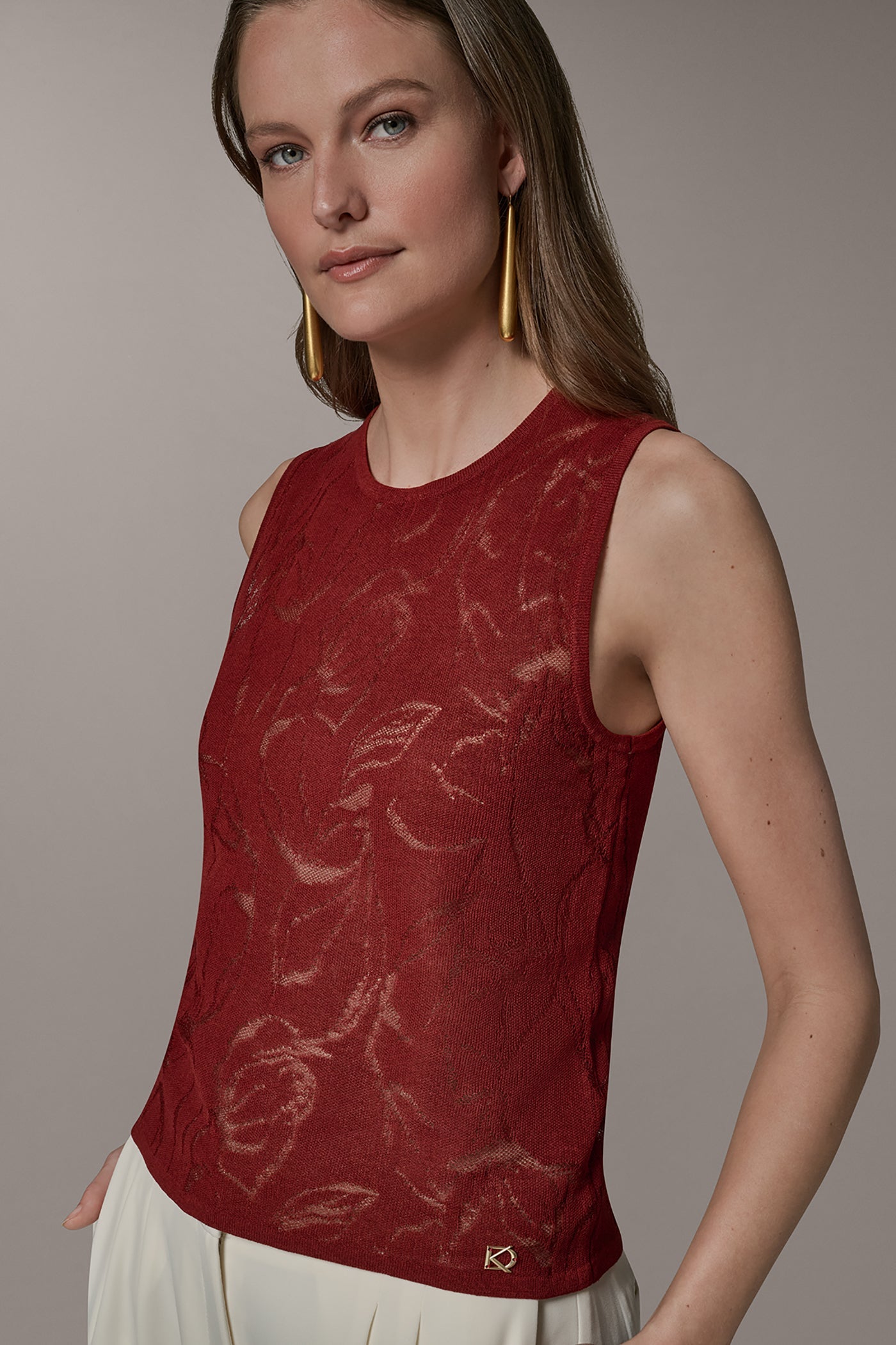 Sunbaked CREW NECK TOP Donna Karan