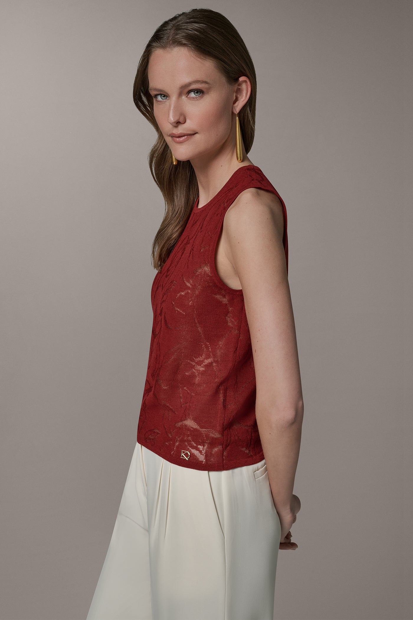 Sunbaked CREW NECK TOP Donna Karan