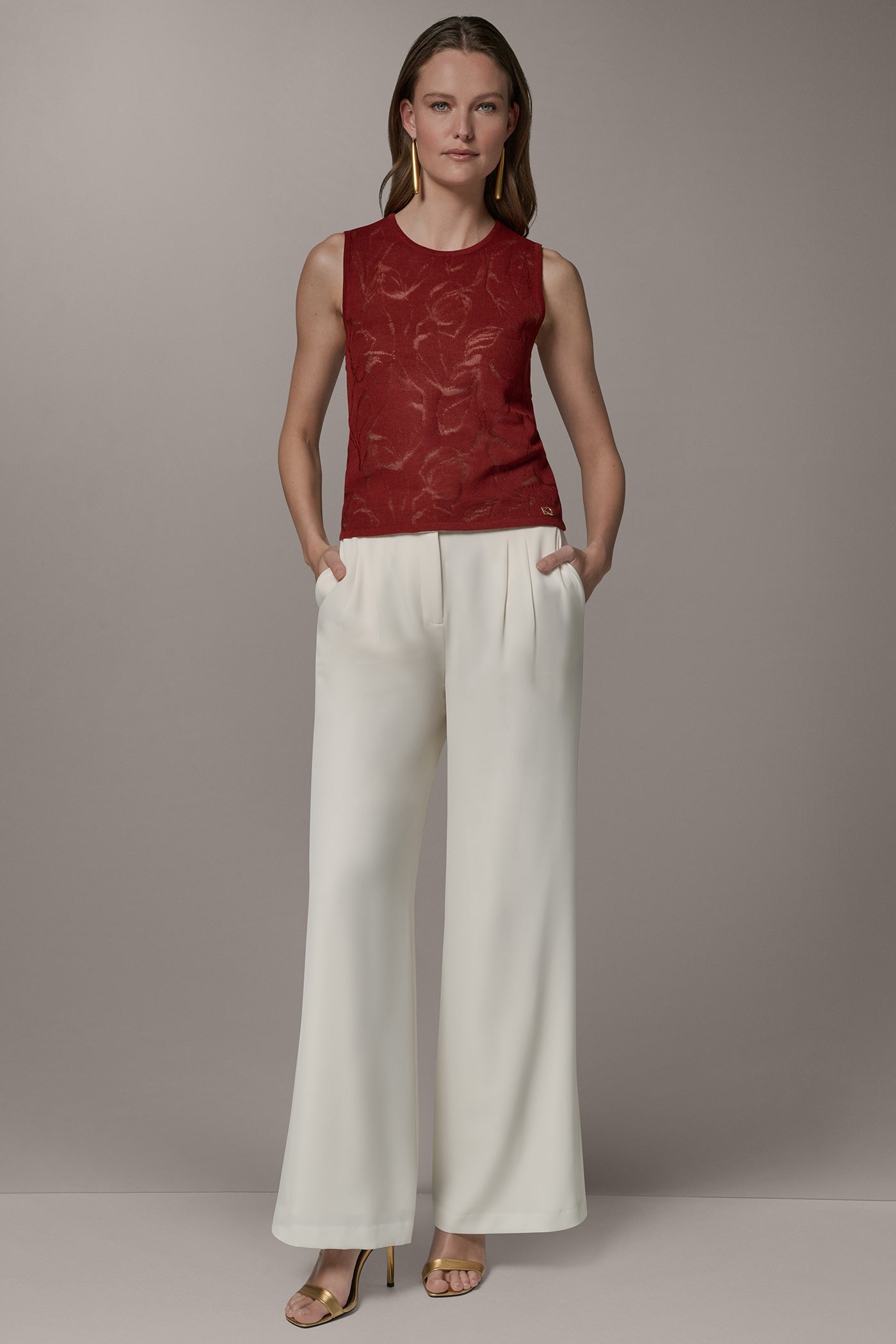 Sunbaked CREW NECK TOP Donna Karan