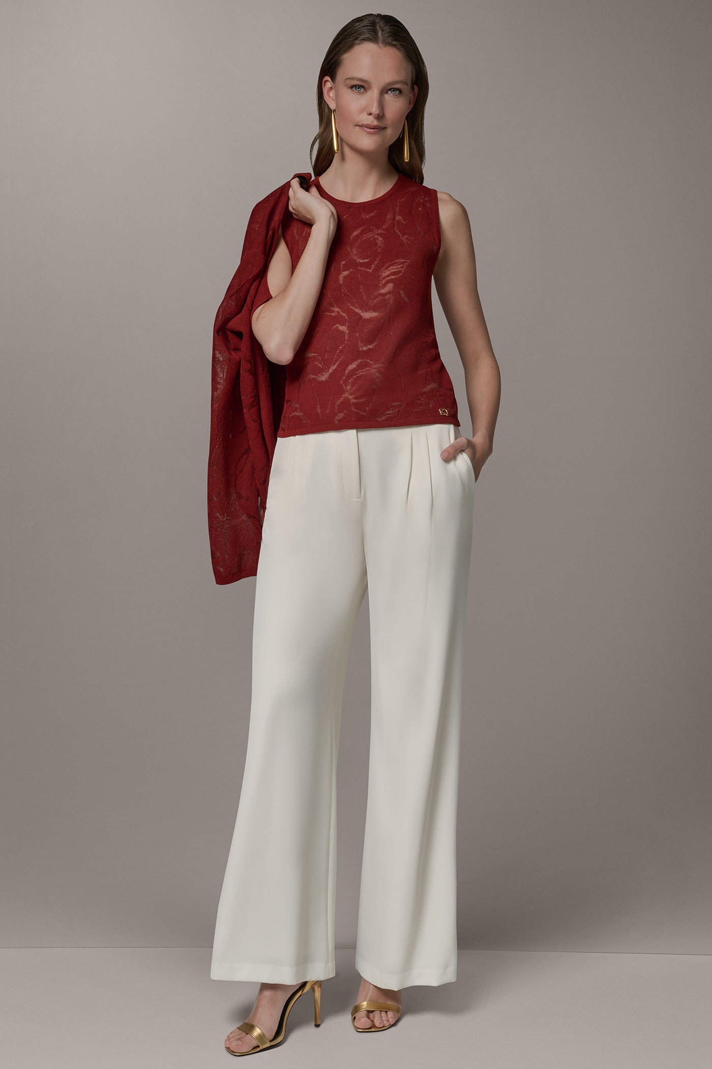 Sunbaked CREW NECK TOP Donna Karan