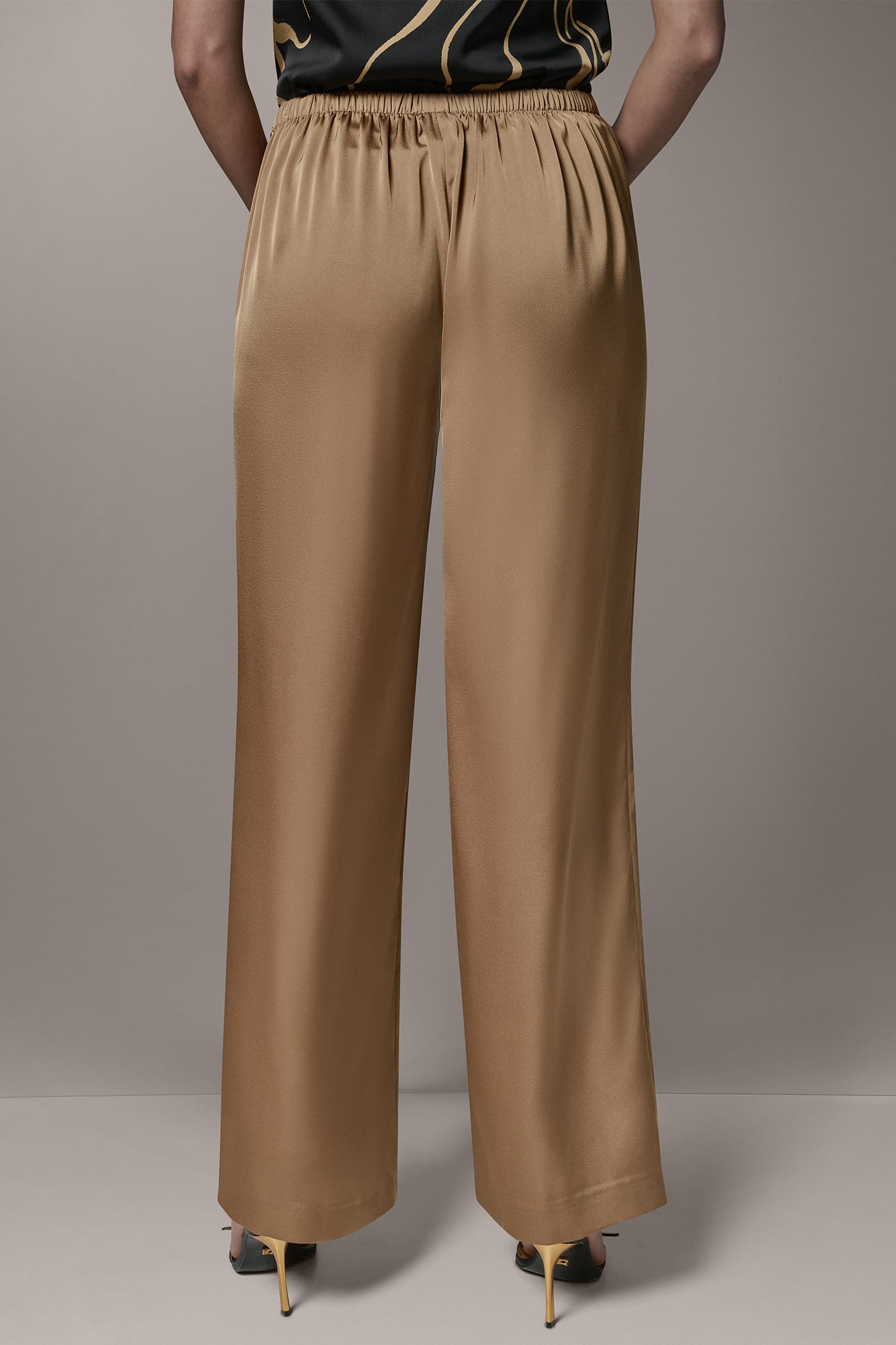 Fawn EXTRA HIGH-RISE WIDE-LEG PANT Donna Karan