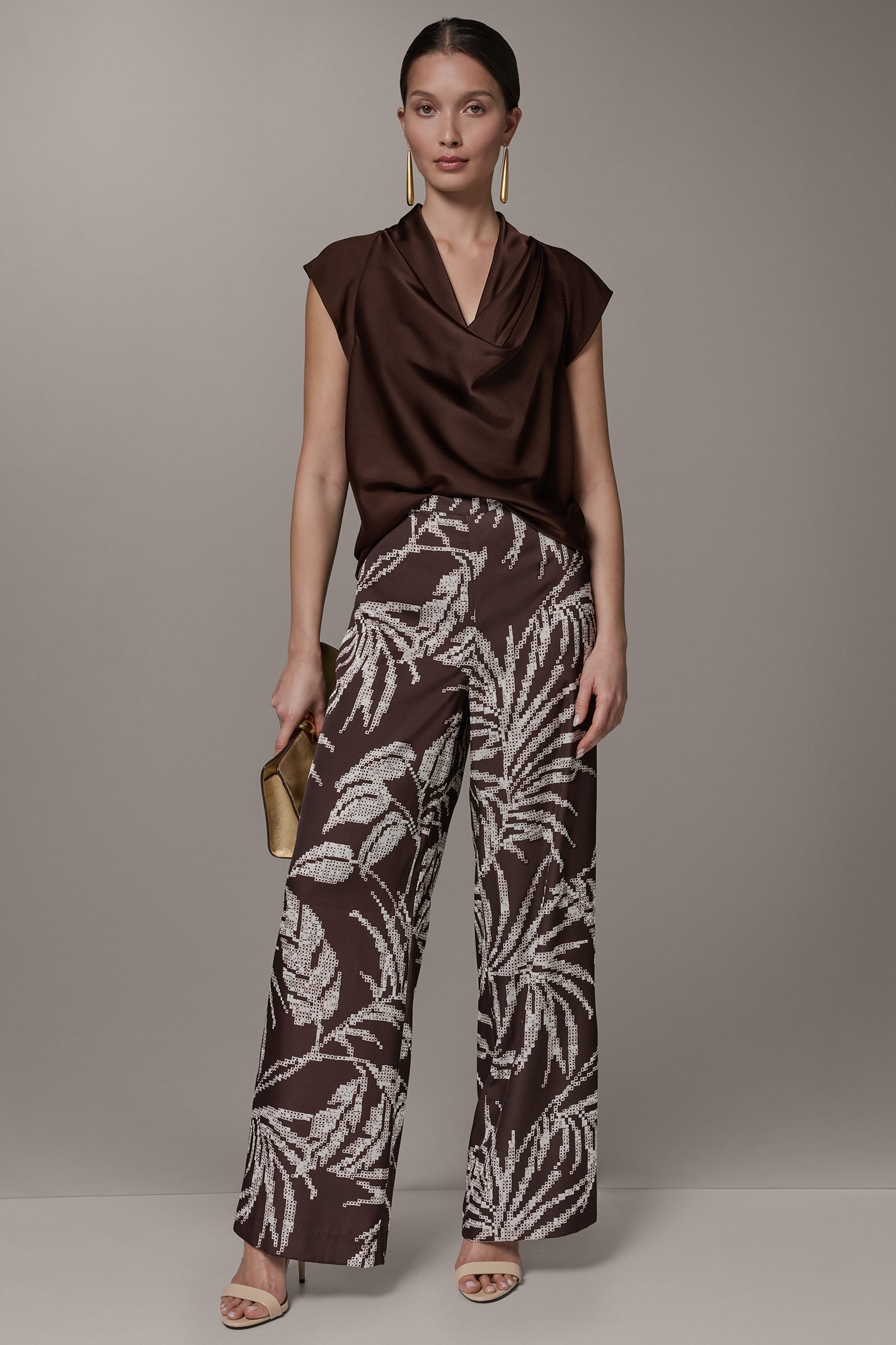 Canyon Multi HIGH-RISE PRINT WIDE-LEG PANT Donna Karan