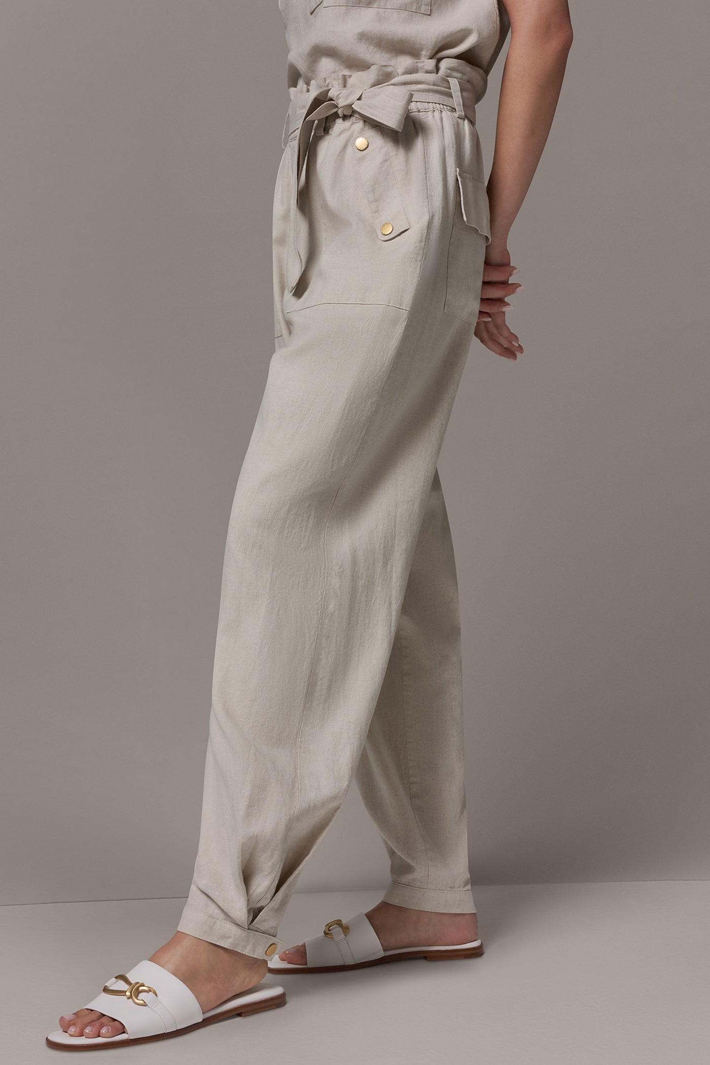 Natural RELAXED PAPERBAG ANKLE PANT Donna Karan