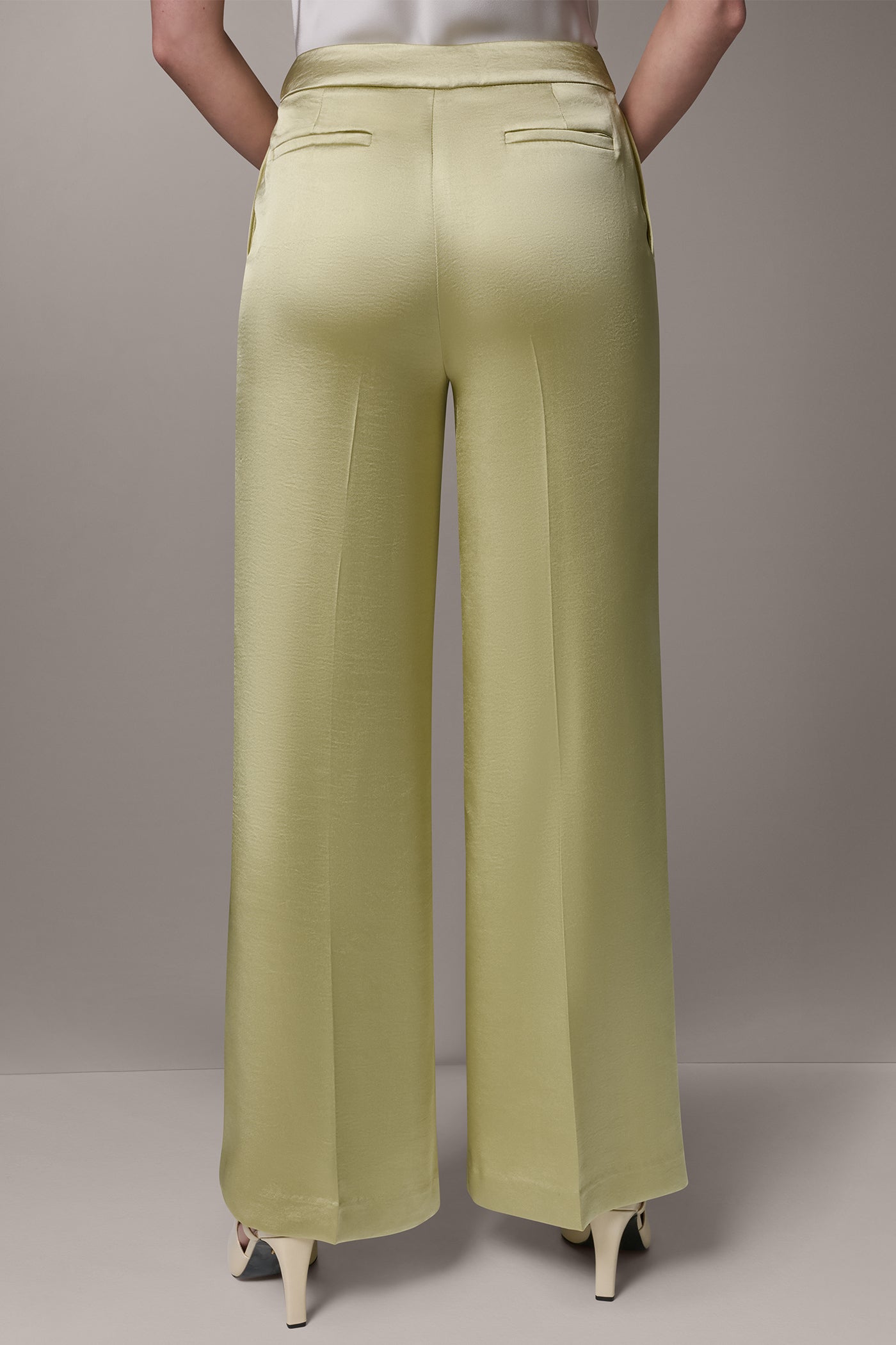 Citrus MID-RISE PLEATED WIDE-LEG PANT Donna Karan