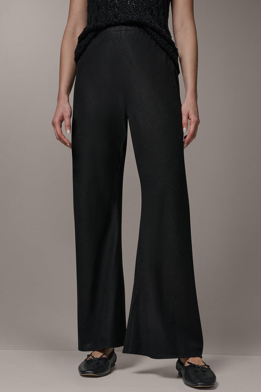 Black MID-RISE RELAXED ANKLE PANT Donna Karan