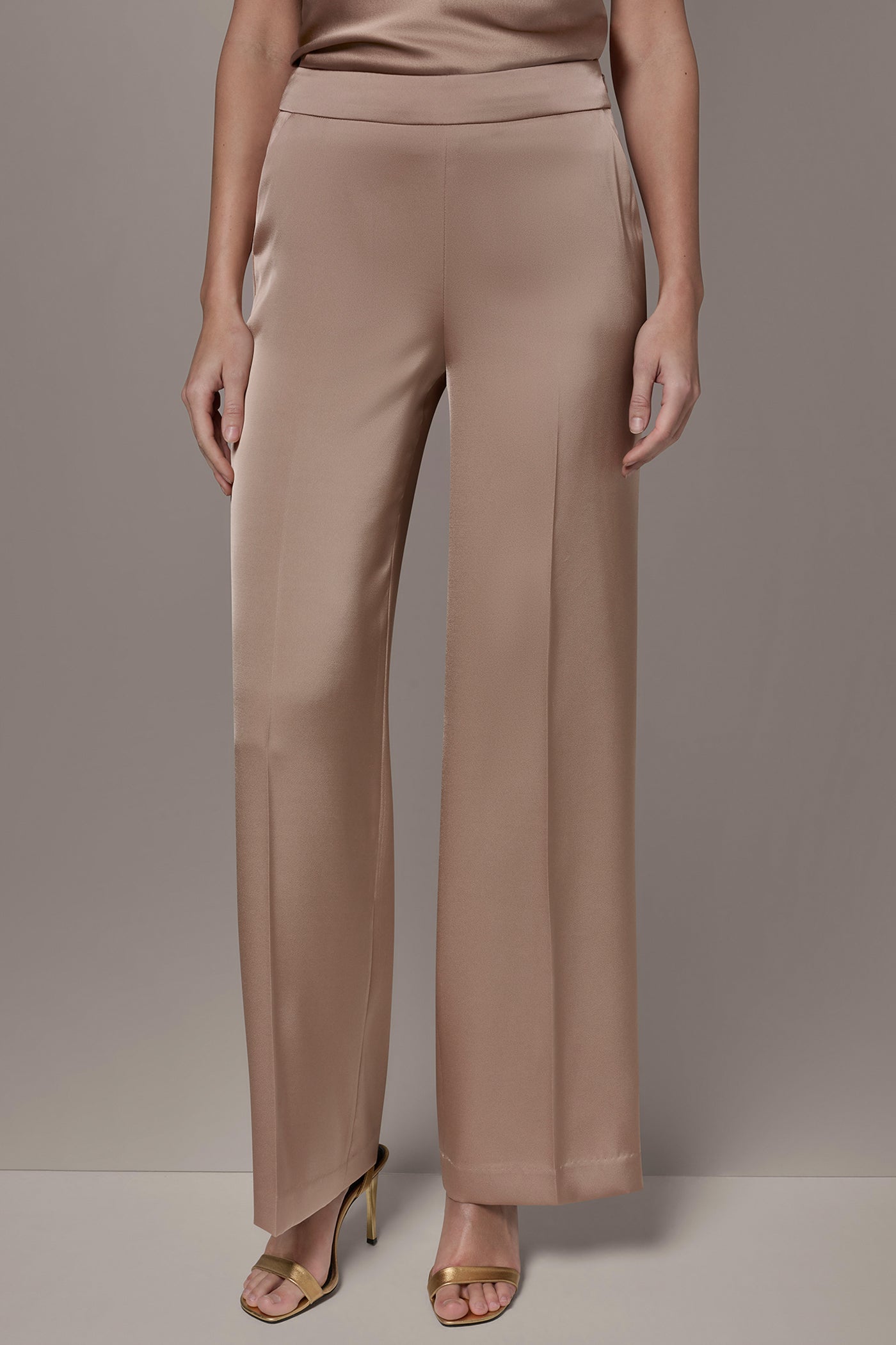 Umbria SATIN EXTRA HIGH-RISE WIDE-LEG SUIT PANT Donna Karan