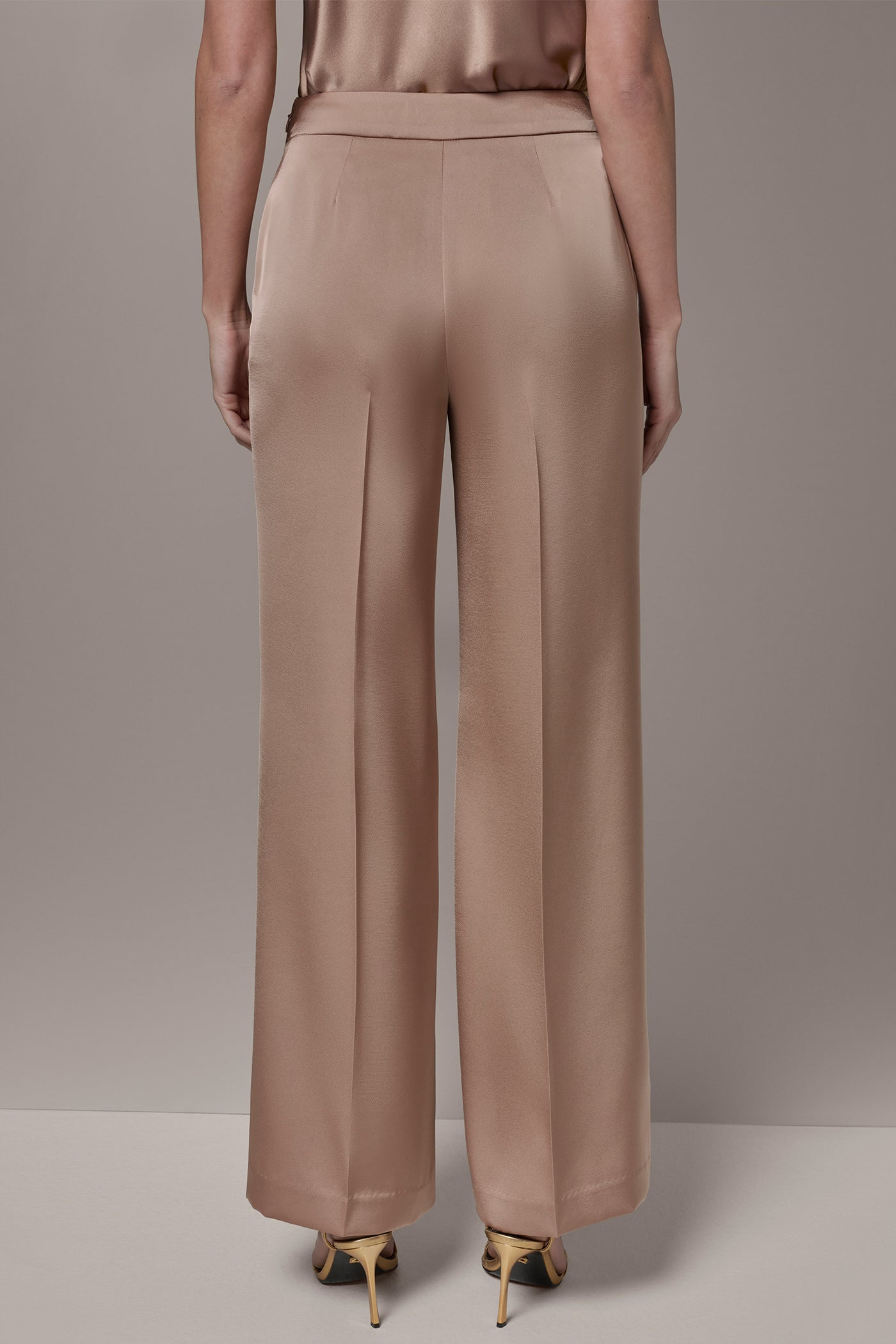 Umbria SATIN EXTRA HIGH-RISE WIDE-LEG SUIT PANT Donna Karan